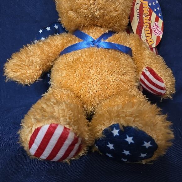 NWT Sugar Loaf Teddy Bear Patriotic USA RED WHITE BLUE America 15" Plush Wings - Picture 3 of 8